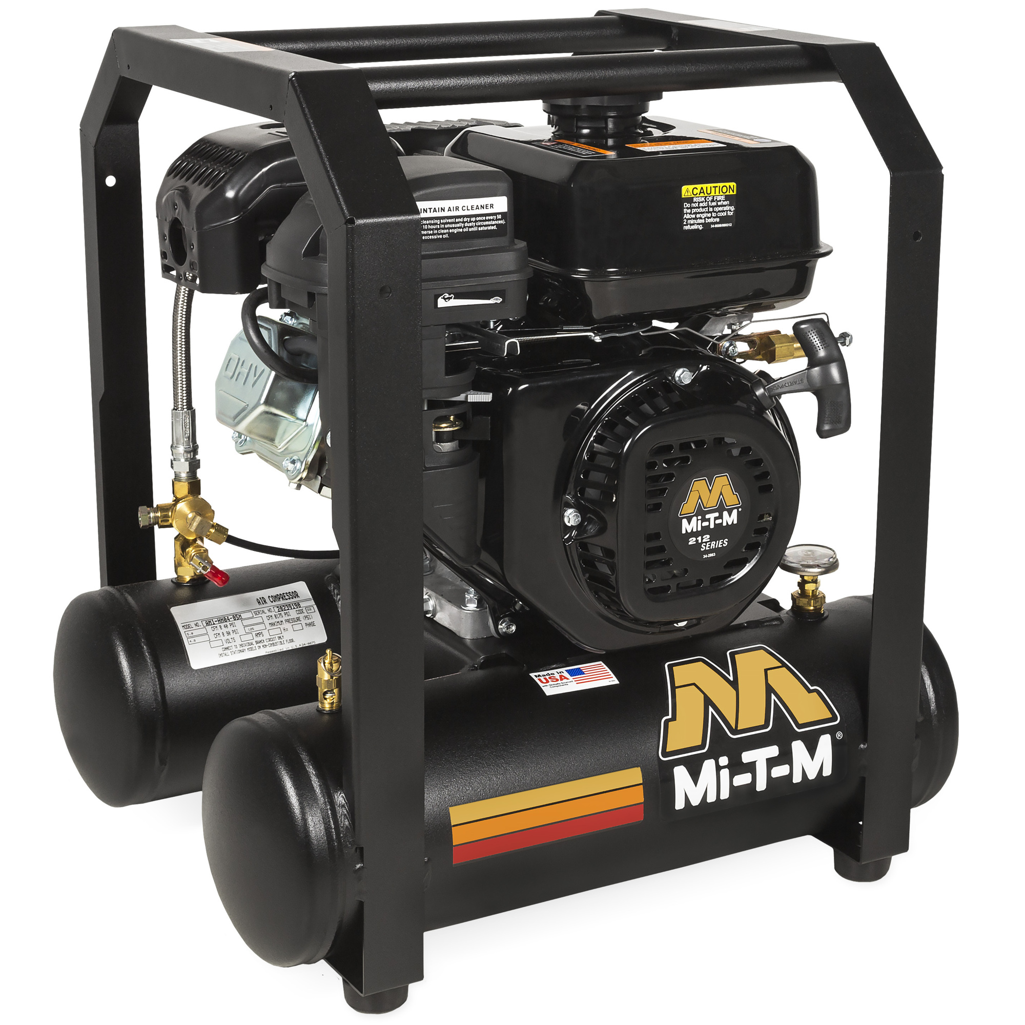 Mi-T-M Industrial Single Stage Gasoline Direct Drive Air Compressor — 5 Gal., Model# AM1-HM04-05M